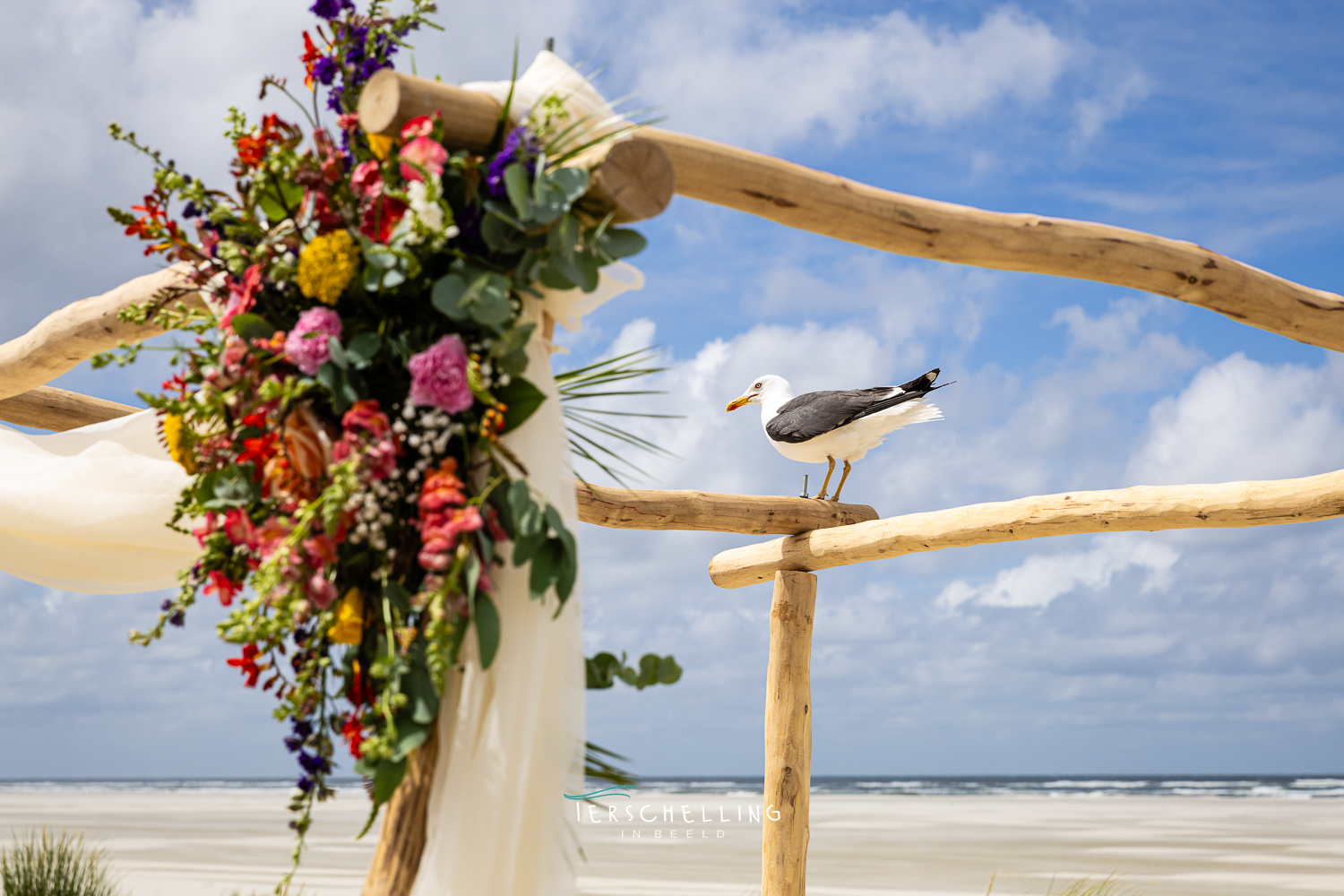 Trouwen bij de Zandzeebar op Terschelling, wat een mooie plek voor de ceremonie